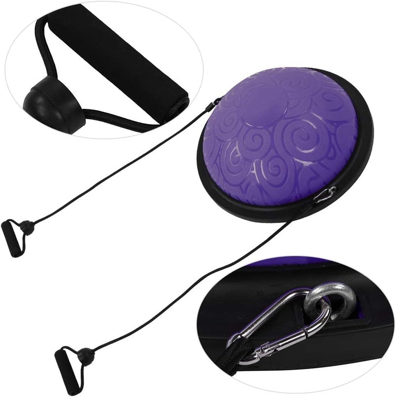 Chargez l'image dans la visionneuse de la galerie, Balanstrainer 46 cm met weerstandsbanden – antislip halve bal – core training – evenwichtstraining - happygetfit.com
