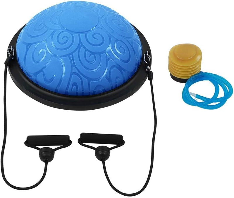 Chargez l'image dans la visionneuse de la galerie, Balanstrainer 46 cm met weerstandsbanden – antislip halve bal – core training – evenwichtstraining - happygetfit.com
