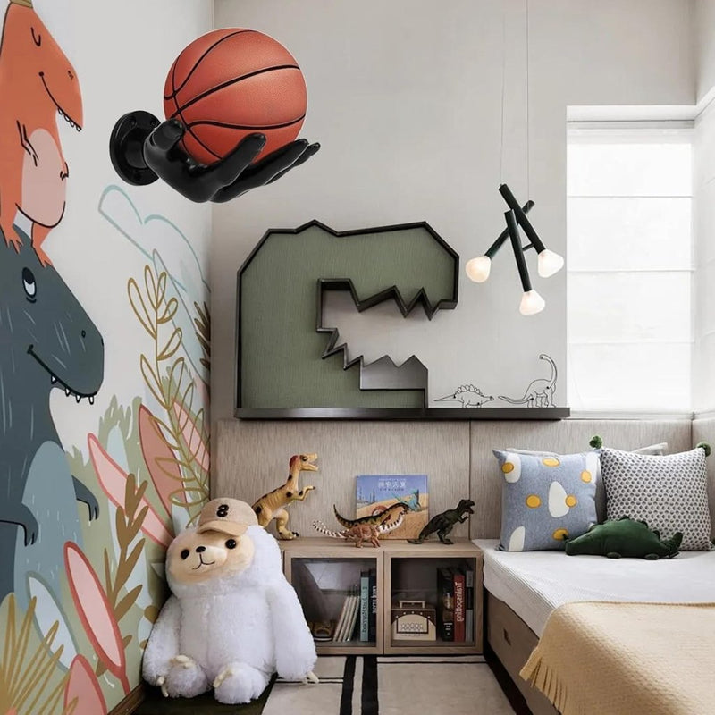 Chargez l'image dans la visionneuse de la galerie, Balhouder wandplank handvorm set van 2 zwart - happygetfit.com

