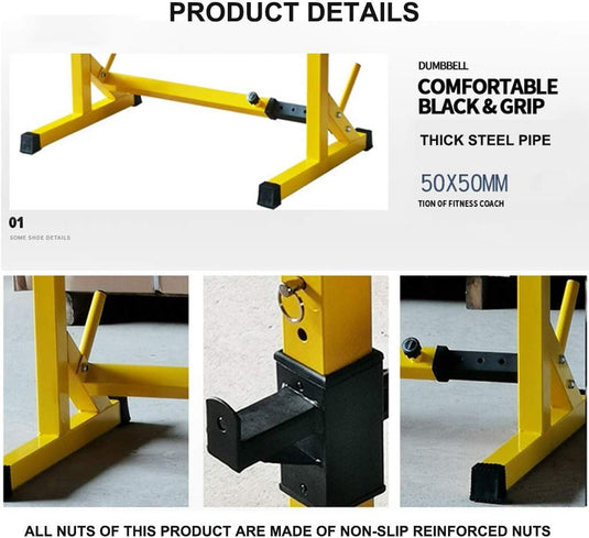 Barbell Stand Verstelbare Barbell Rack Squat Rack Fitnesstoestellen Weight Training Equipment In Hoogte Verstelbare - happygetfit.com