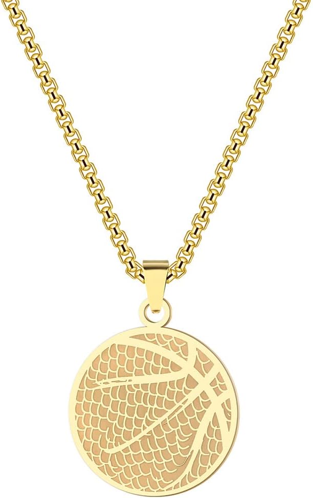 Laad afbeelding in Galerijviewer, Basketbal ketting met hanger roestvrij staal - happygetfit.com
