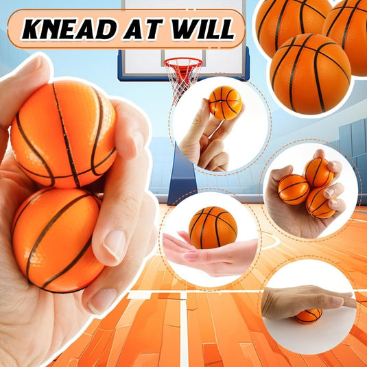 Basketbal stressballen set van 12 met opbergzak - happygetfit.com
