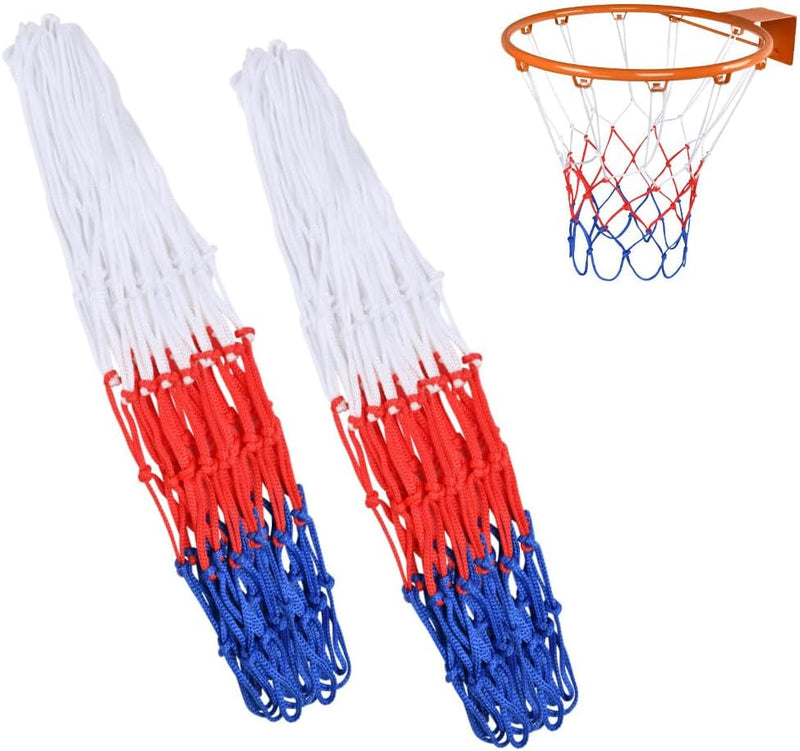 Bild im Galerie-Viewer laden, Basketbalnetten 2 stuks van stevig polypropyleen met 12 ophanglussen en 50 cm lengte voor standaard basketbalringen – basketnetten – ringnetten - happygetfit.com
