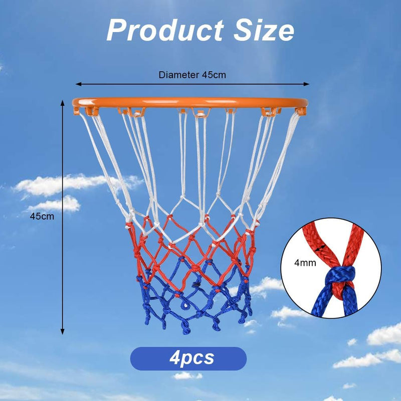 Bild im Galerie-Viewer laden, Basketbalnetten 2 stuks van stevig polypropyleen met 12 ophanglussen en 50 cm lengte voor standaard basketbalringen – basketnetten – ringnetten - happygetfit.com
