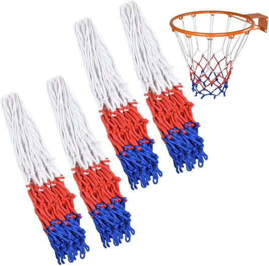 Basketbalnetten 2 stuks van stevig polypropyleen met 12 ophanglussen en 50 cm lengte voor standaard basketbalringen – basketnetten – ringnetten - happygetfit.com