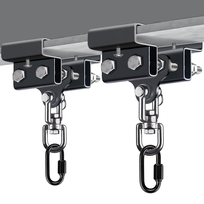 Load image into Gallery viewer, BeneLabel Punching Bag Hanger for I Beam 880 LBs Capacity Heavy Bag Mount Width Adjustable Boxing Bag Holder &amp; Steel Beam Clamp for Beam - happygetfit.com
