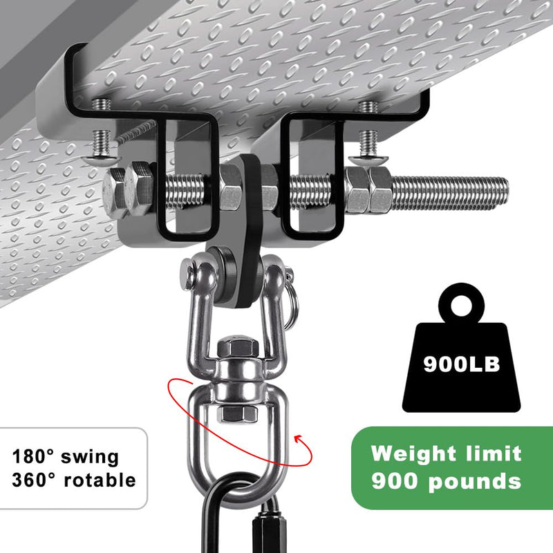 Load image into Gallery viewer, BeneLabel Punching Bag Hanger for I Beam 880 LBs Capacity Heavy Bag Mount Width Adjustable Boxing Bag Holder &amp; Steel Beam Clamp for Beam - happygetfit.com
