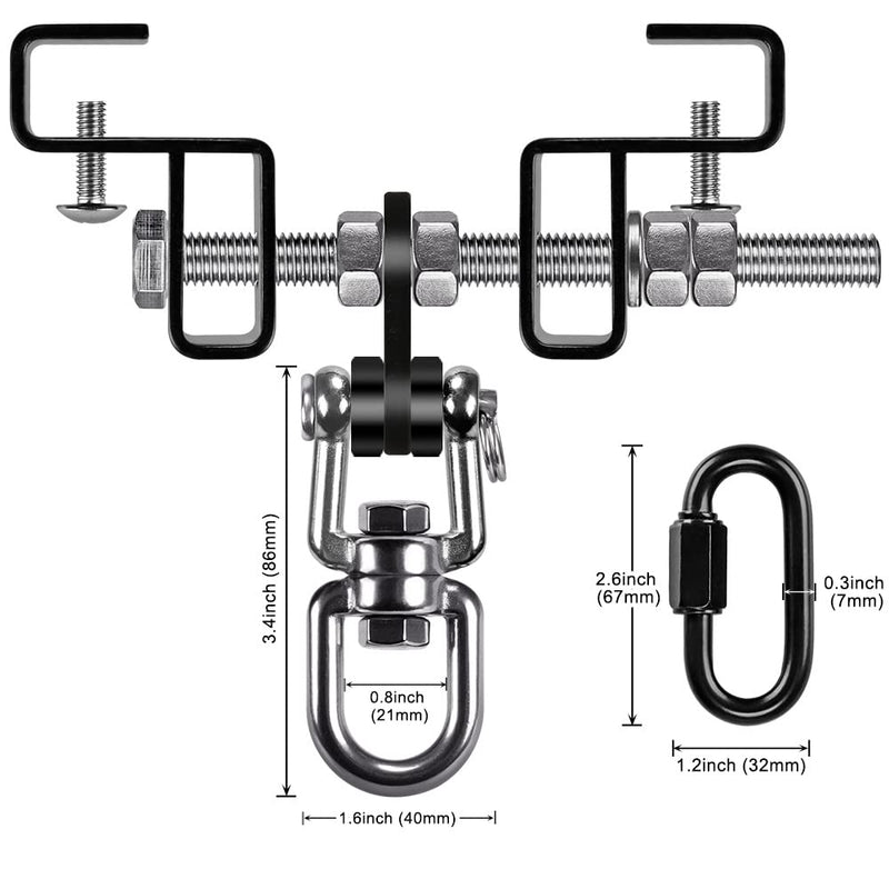 Load image into Gallery viewer, BeneLabel Punching Bag Hanger for I Beam 880 LBs Capacity Heavy Bag Mount Width Adjustable Boxing Bag Holder &amp; Steel Beam Clamp for Beam - happygetfit.com
