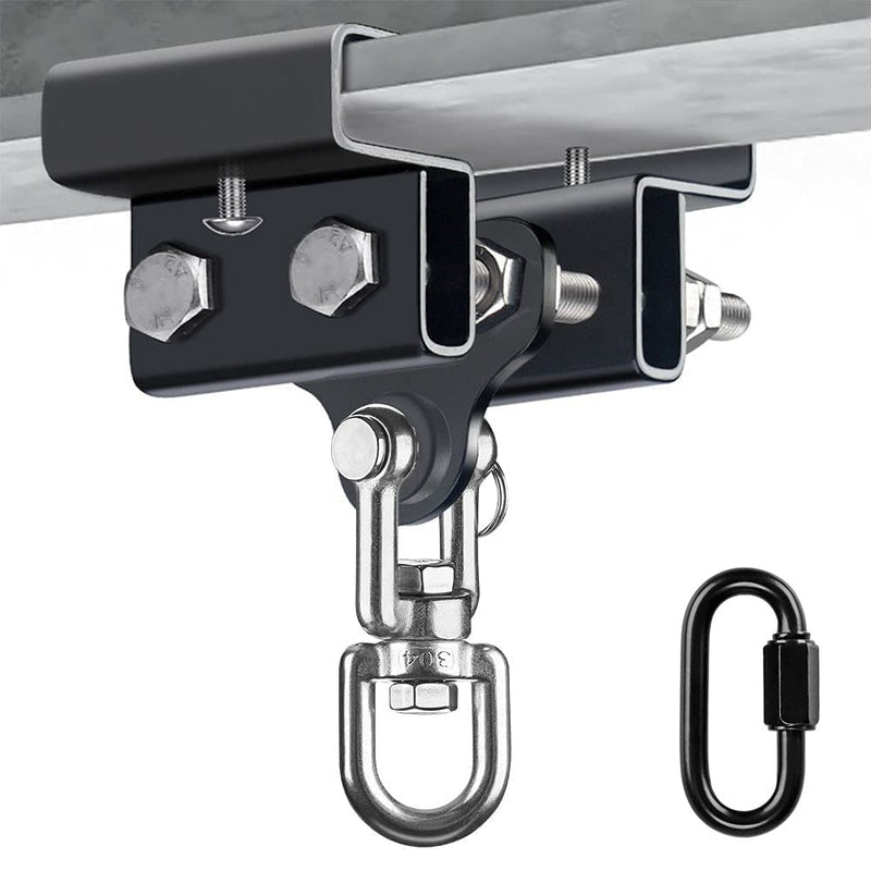 Load image into Gallery viewer, BeneLabel Punching Bag Hanger for I Beam 880 LBs Capacity Heavy Bag Mount Width Adjustable Boxing Bag Holder &amp; Steel Beam Clamp for Beam - happygetfit.com
