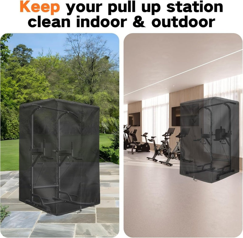 Laad afbeelding in Galerijviewer, Beschermhoes voor power rack 102 x 107 x 163 cm van 420D Oxford – fitness hoes – waterdichte afdekhoes - happygetfit.com
