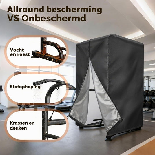 Beschermhoes voor power rack 102 x 107 x 163 cm van 420D Oxford – fitness hoes – waterdichte afdekhoes - happygetfit.com