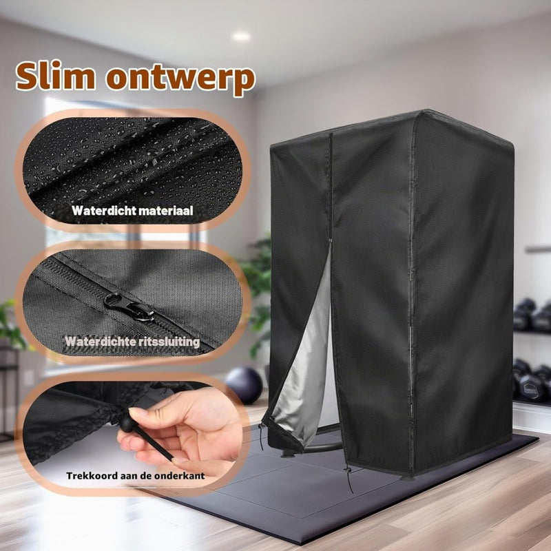 Laad afbeelding in Galerijviewer, Beschermhoes voor power rack 102 x 107 x 163 cm van 420D Oxford – fitness hoes – waterdichte afdekhoes - happygetfit.com
