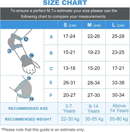 Beschermset 6-delig voor skaten en fietsen maat M - happygetfit.com