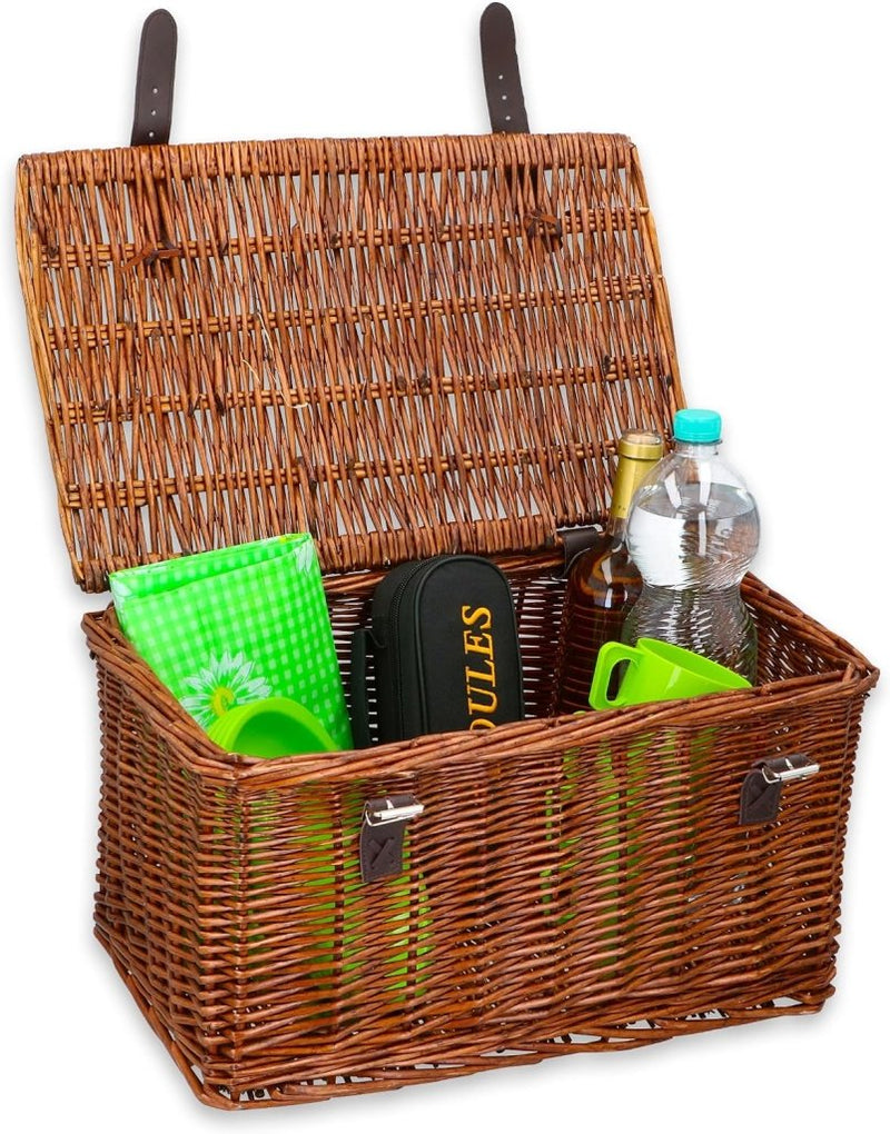 Load image into Gallery viewer, Bicycle Gear Rieten Fietsmand Voor - Rotan Fietsmand Stuur 30L - Bakkersmand 45 x 30 x 25 cm - Fietsaccessoires Volwassenen - Fietsmandje voor Oma Fiets, Stadsfiets of Transportfiets - happygetfit.com
