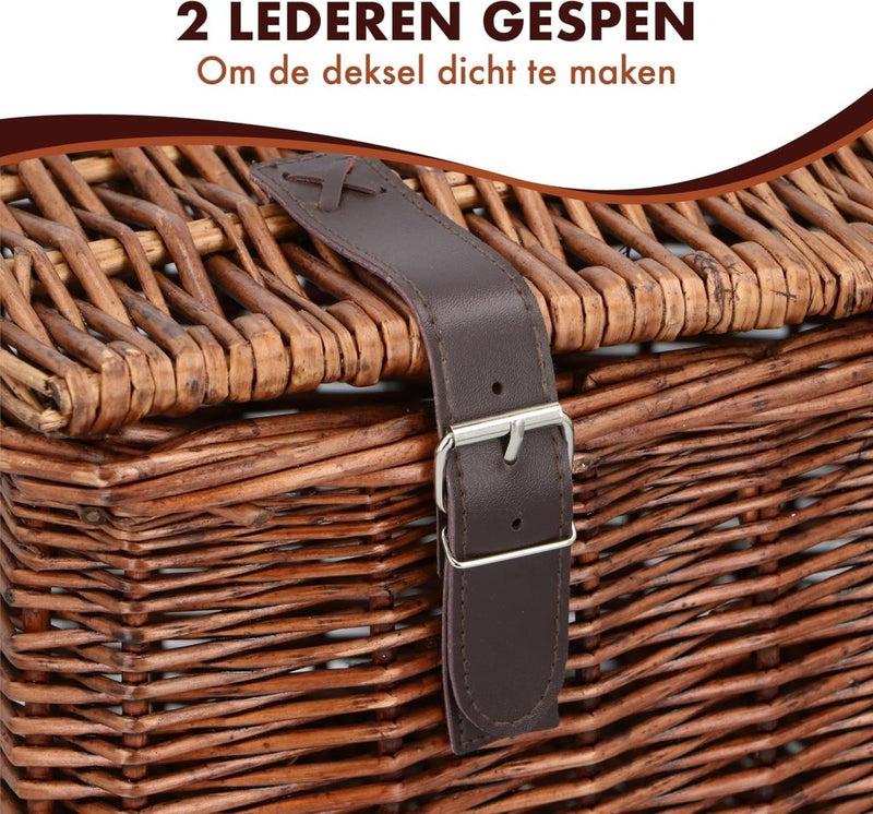 Load image into Gallery viewer, Bicycle Gear Rieten Fietsmand Voor - Rotan Fietsmand Stuur 30L - Bakkersmand 45 x 30 x 25 cm - Fietsaccessoires Volwassenen - Fietsmandje voor Oma Fiets, Stadsfiets of Transportfiets - happygetfit.com
