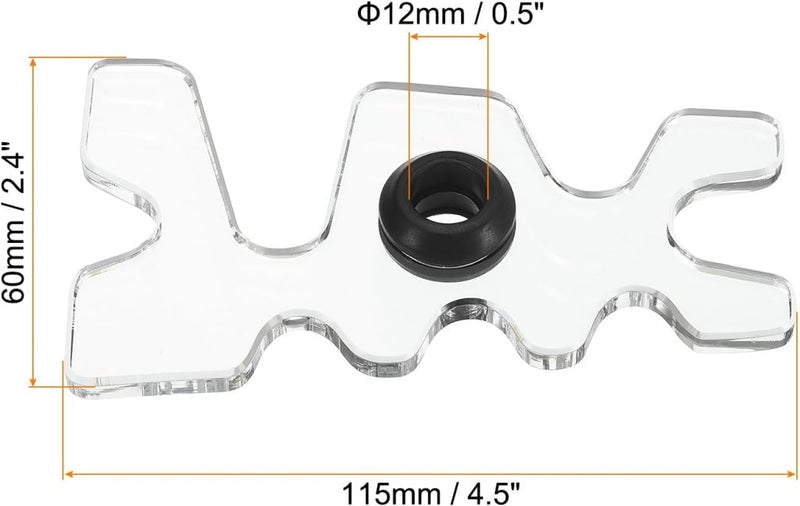 Load image into Gallery viewer, Biljart brugkop 115 x 60 mm van acryl transparant – keu brug – biljart accessoires - happygetfit.com
