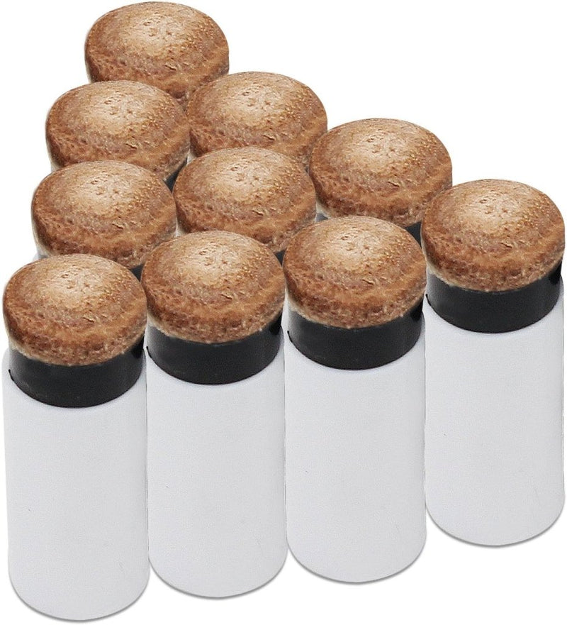 Laad afbeelding in Galerijviewer, Biljart keu schroeftips 12 mm set van 10 bruin - happygetfit.com
