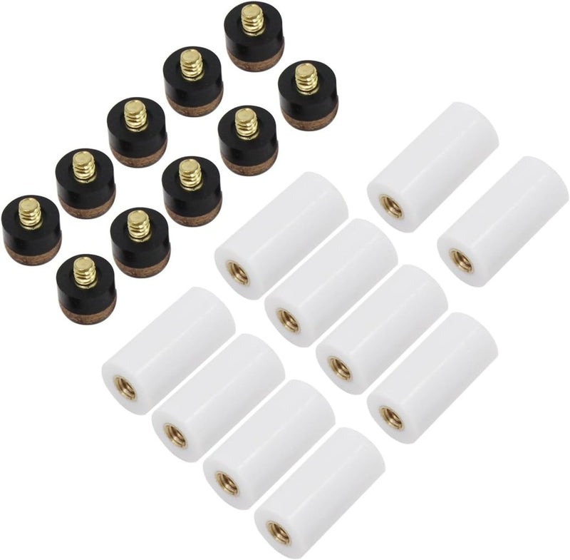 Laad afbeelding in Galerijviewer, Biljart keu schroeftips 12 mm set van 10 bruin - happygetfit.com
