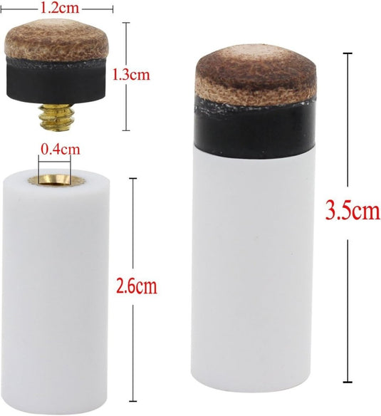 Biljart keu schroeftips 12 mm set van 10 bruin - happygetfit.com