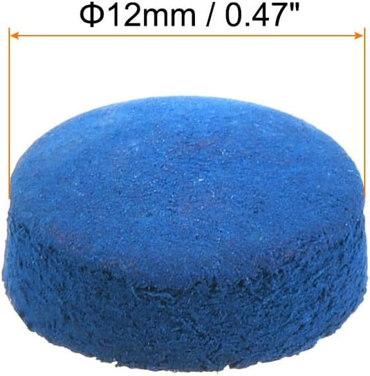 Biljart keu tips 5 stuks 12 mm van kunstleer blauw – vervangende pomeransen – biljart accessoires - happygetfit.com