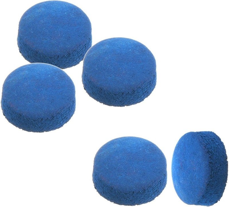 Załaduj obraz do przeglądarki galerii, Biljart keu tips 5 stuks 12 mm van kunstleer blauw – vervangende pomeransen – biljart accessoires - happygetfit.com
