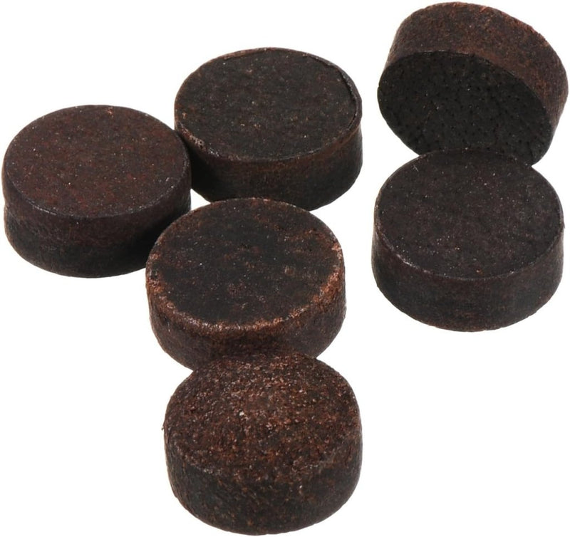 Laden Sie das Bild in Galerie -Viewer, Biljart keu tips 6 stuks 11 mm van rundleer bruin – vervangende pomeransen – biljart accessoires - happygetfit.com
