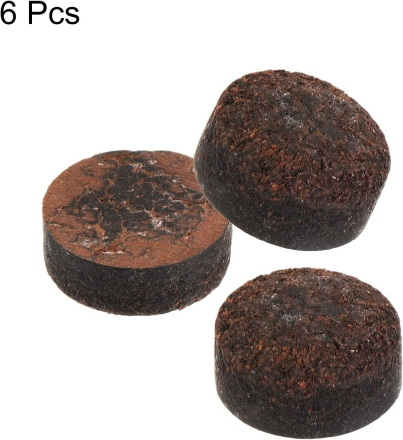 Laden Sie das Bild in Galerie -Viewer, Biljart keu tips 6 stuks 11 mm van rundleer bruin – vervangende pomeransen – biljart accessoires - happygetfit.com
