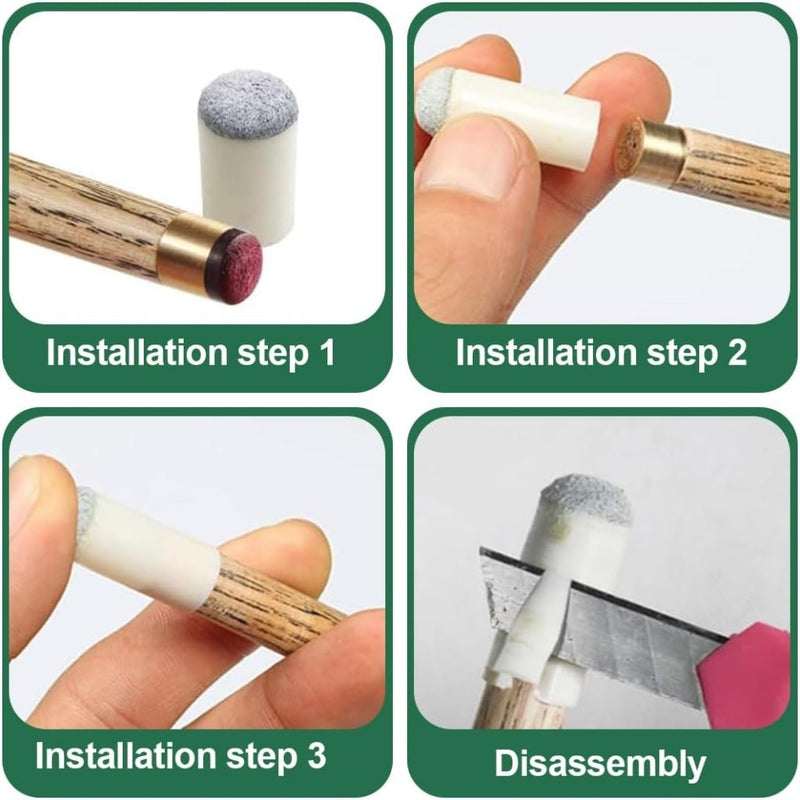 Laad afbeelding in Galerijviewer, Biljart keu tips set van 10 13 mm - happygetfit.com
