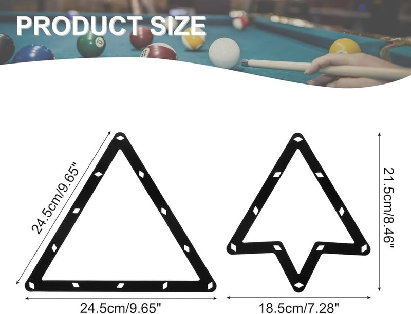 Załaduj obraz do przeglądarki galerii, Biljart Magic Rack 2 stuks voor 8 9 en 10 ball – ballenrek sjablonen – biljart accessoires - happygetfit.com
