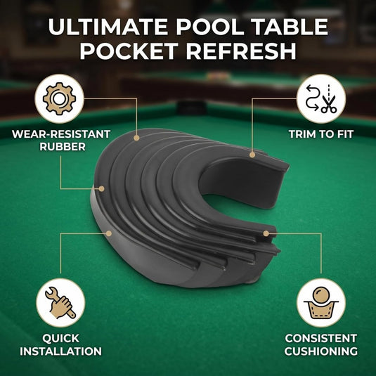 Biljart pocket liners set van 6 rubber - happygetfit.com