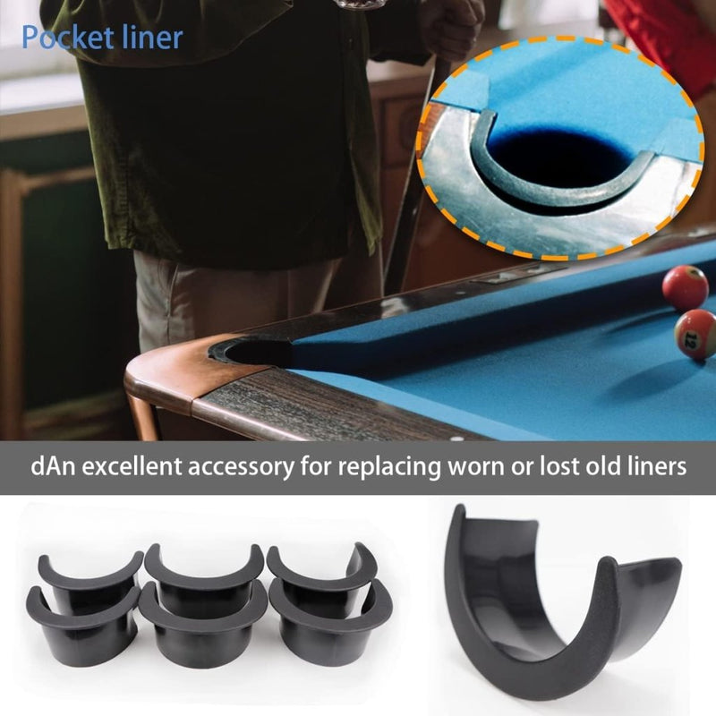 Load image into Gallery viewer, Biljart pocket liners set van 6 zwart - happygetfit.com
