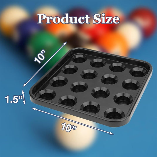 Biljartballen dienblad voor 16 ballen zwart - happygetfit.com