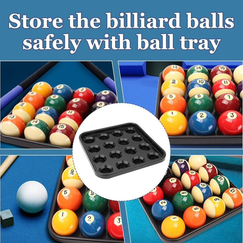 Laden Sie das Bild in Galerie -Viewer, Biljartballen dienblad voor 16 ballen zwart - happygetfit.com
