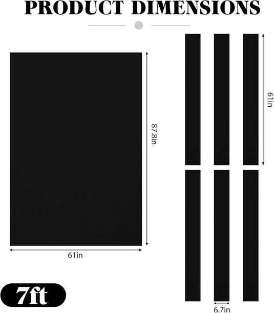 Biljartdoek wolmix voor 7 ft pooltafel zwart - happygetfit.com