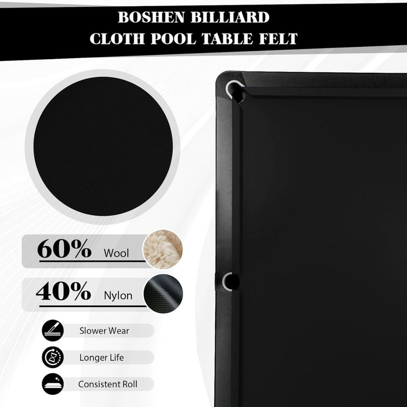 Załaduj obraz do przeglądarki galerii, Biljartdoek wolmix voor 7 ft pooltafel zwart - happygetfit.com
