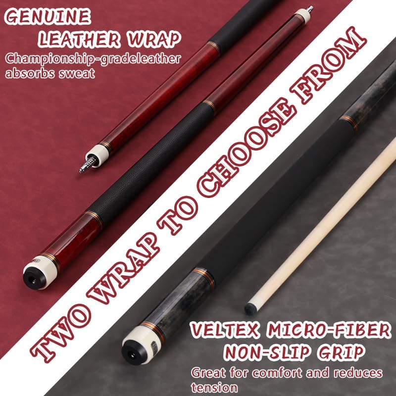 Chargez l'image dans la visionneuse de la galerie, Biljartkeu 147 cm 19-20 oz – Canadese Esdoorn Pool Cue 12,5 mm Tip – Leren Grip - happygetfit.com
