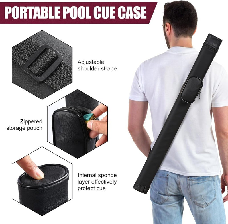 Laden Sie das Bild in Galerie -Viewer, Biljartkeu 147 cm 20 oz – Canadese Esdoorn Pool Cue 13 mm met Tas – 2-Delig - happygetfit.com
