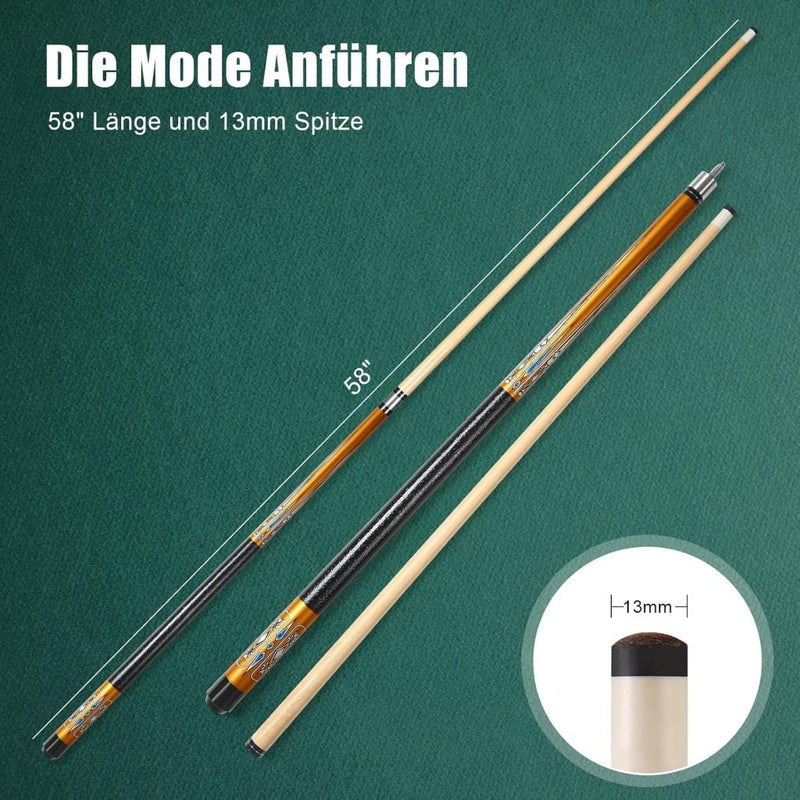 Load image into Gallery viewer, Biljartkeu 147 cm met 13 mm tip - happygetfit.com
