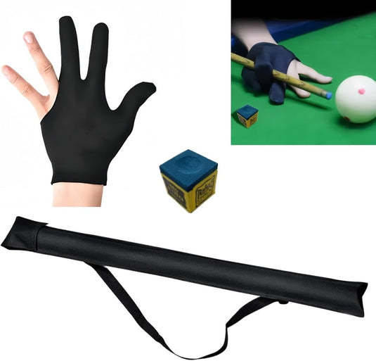 Biljartkeu Hoes met Draagriem – Beschermtas voor Pool Cue & Snooker – Inclusief Handschoen - happygetfit.com