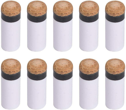 Biljartkeu pomeransen 10 stuks van leer en kunststof voor snooker en pool – keutips – biljartonderdelen - happygetfit.com