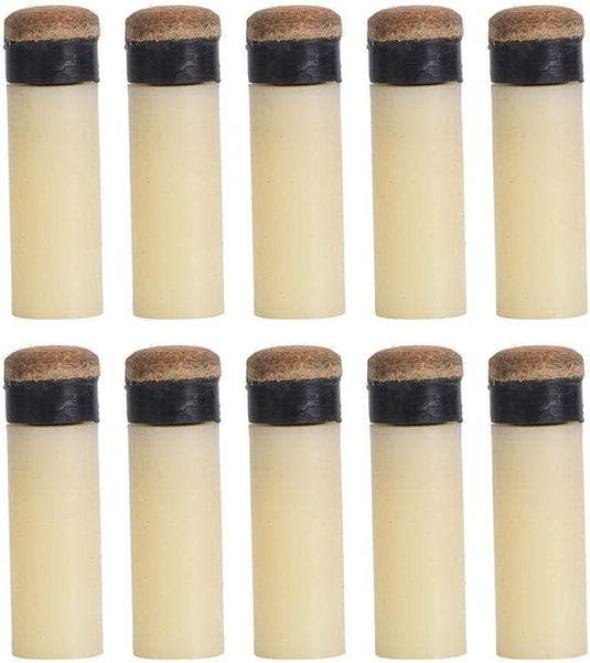 Biljartkeu pomeransen 10 stuks van leer en kunststof voor snooker en pool – keutips – biljartonderdelen - happygetfit.com