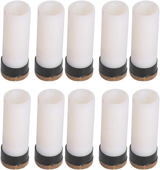 Biljartkeu pomeransen 10 stuks van leer en kunststof voor snooker en pool – keutips – biljartonderdelen - happygetfit.com