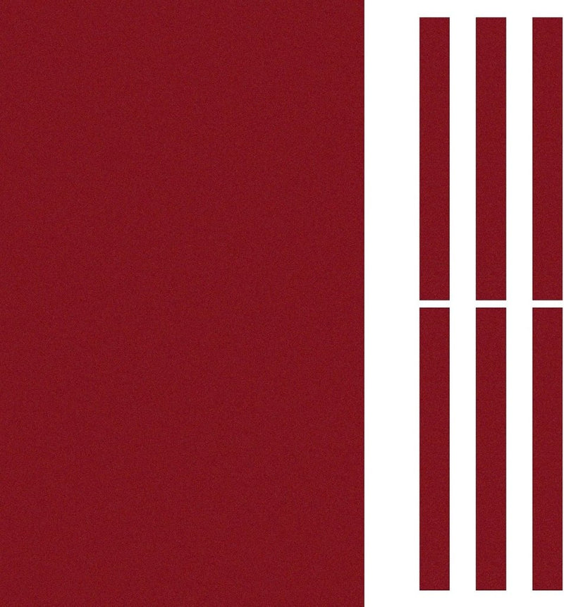 Laden Sie das Bild in Galerie -Viewer, Biljartlaken 9 ft rood met 6 bandenstroken – vervangend biljartdoek – pooltafel accessoires - happygetfit.com
