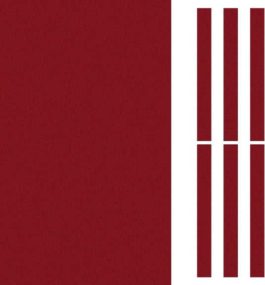 Biljartlaken 9 ft rood met 6 bandenstroken – vervangend biljartdoek – pooltafel accessoires - happygetfit.com