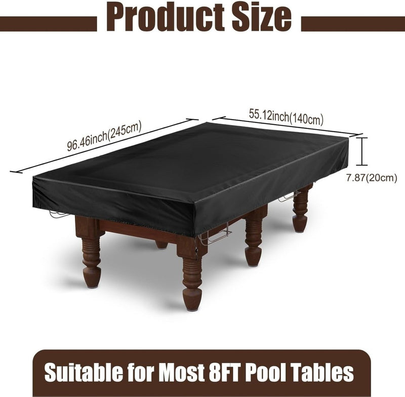 Załaduj obraz do przeglądarki galerii, Biljarttafel hoes waterdicht 245 x 140 cm zwart - happygetfit.com
