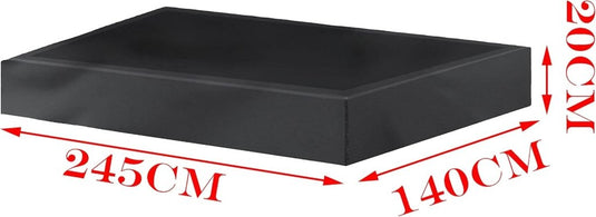 Biljarttafel hoes zwart 245 x 140 x 20 cm - happygetfit.com