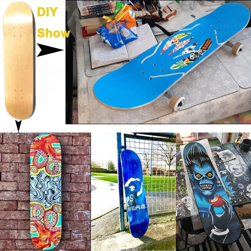 Load image into Gallery viewer, Blanco skateboard decks set van 2 hout 80 cm - happygetfit.com
