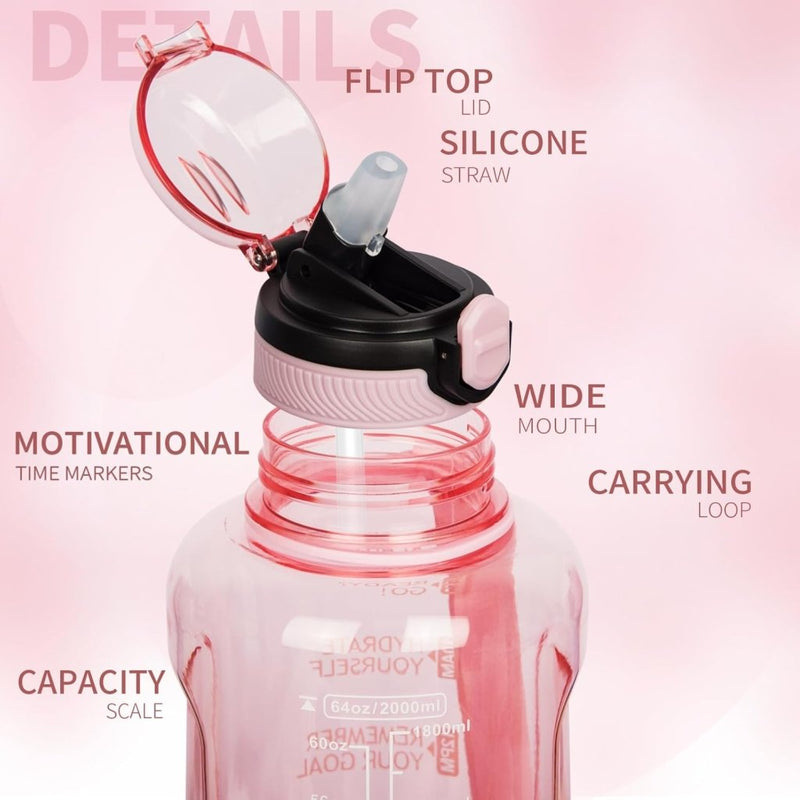 Laad afbeelding in Galerijviewer, 💧 Blijf gehydrateerd met deze 2 liter sportdrinkfles! - happygetfit.com
