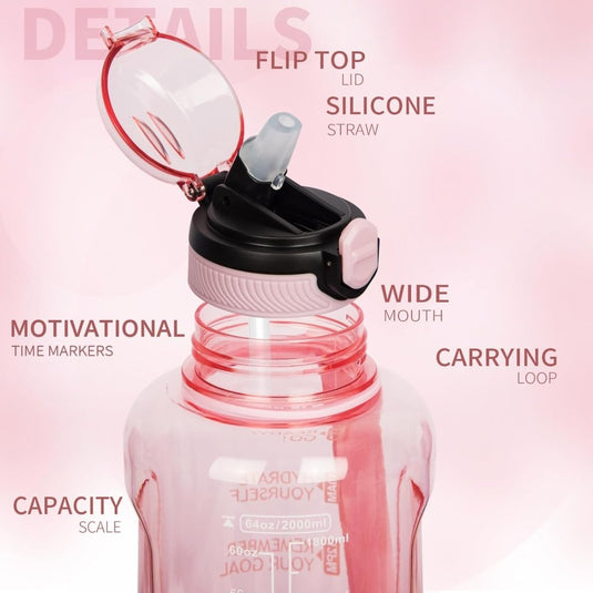💧 Blijf gehydrateerd met deze 2 liter sportdrinkfles! - happygetfit.com