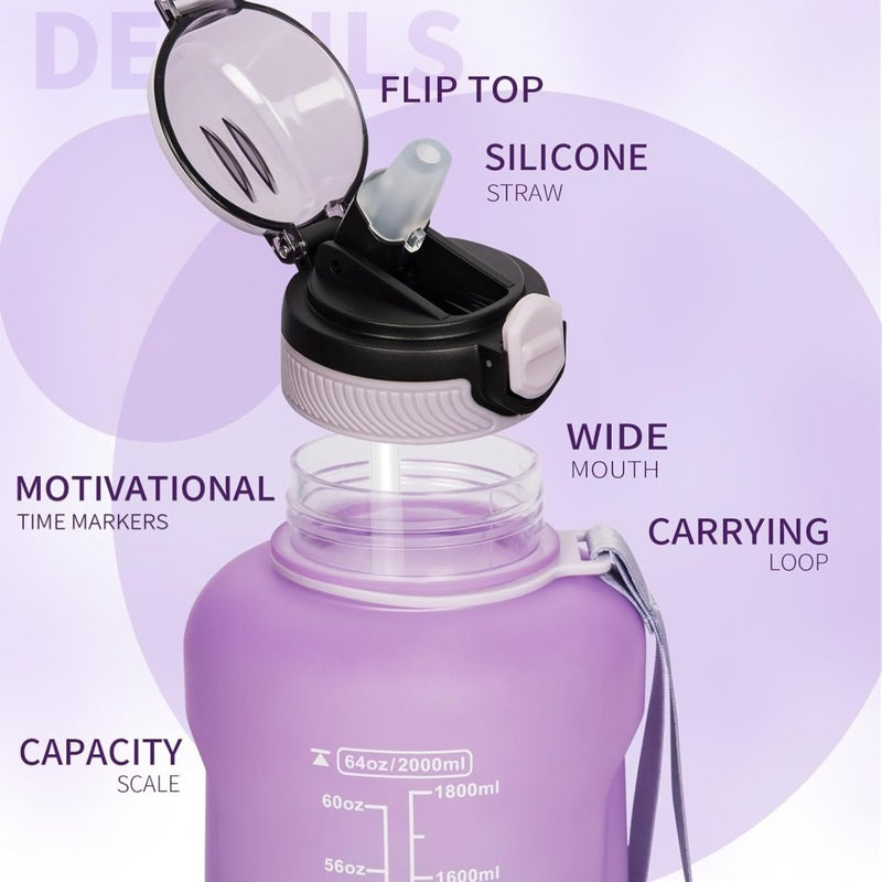 Laad afbeelding in Galerijviewer, 💧 Blijf gehydrateerd met deze 2 liter sportdrinkfles! - happygetfit.com
